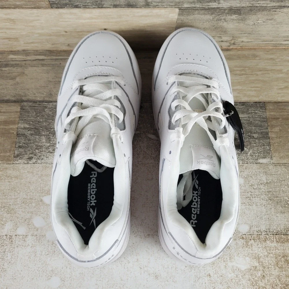 Reebok Work BB4500 Mens Work Shoes Sz 8 W White Lace Up Composite Toe Sneakers